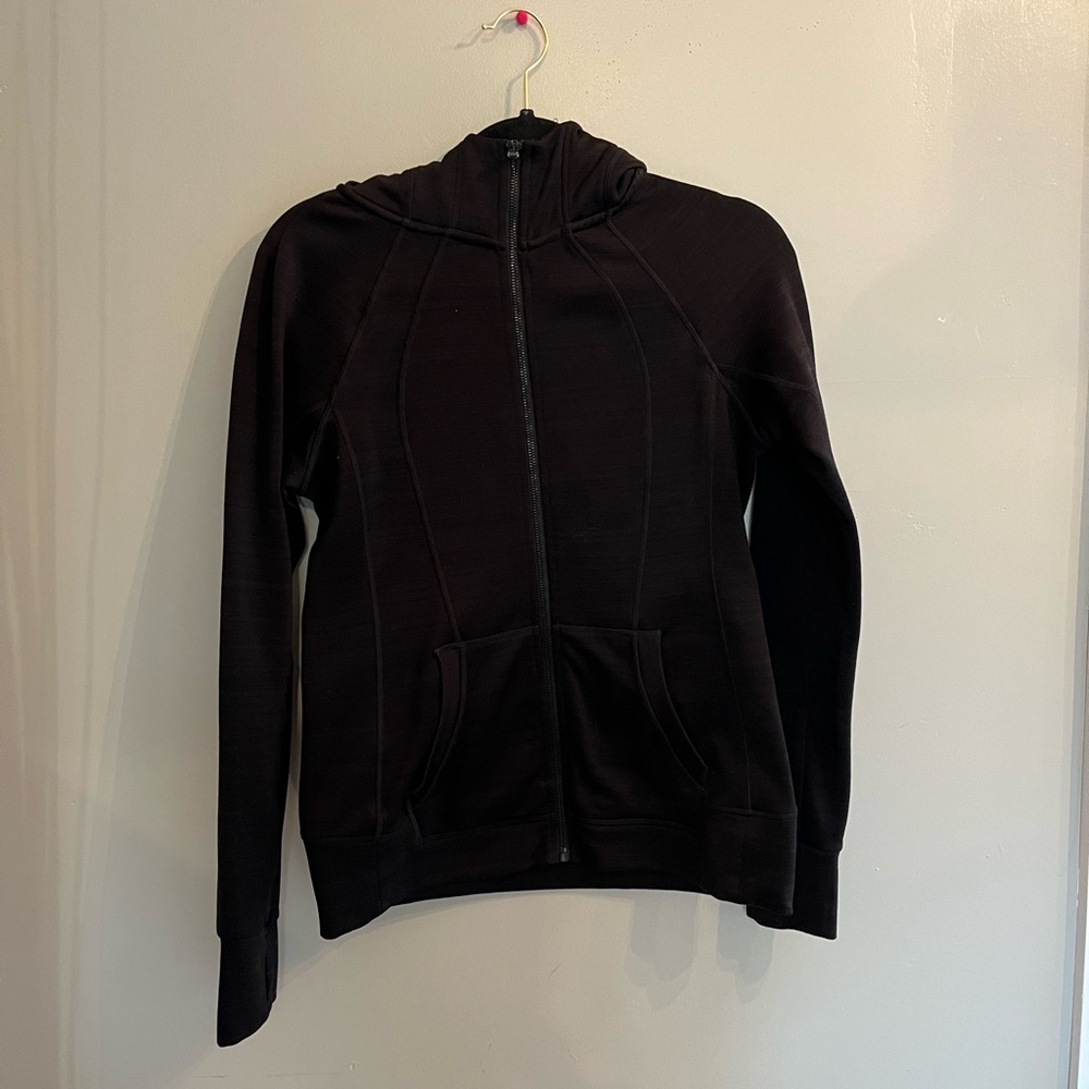 Velocity — black zip up jacket with hoodie